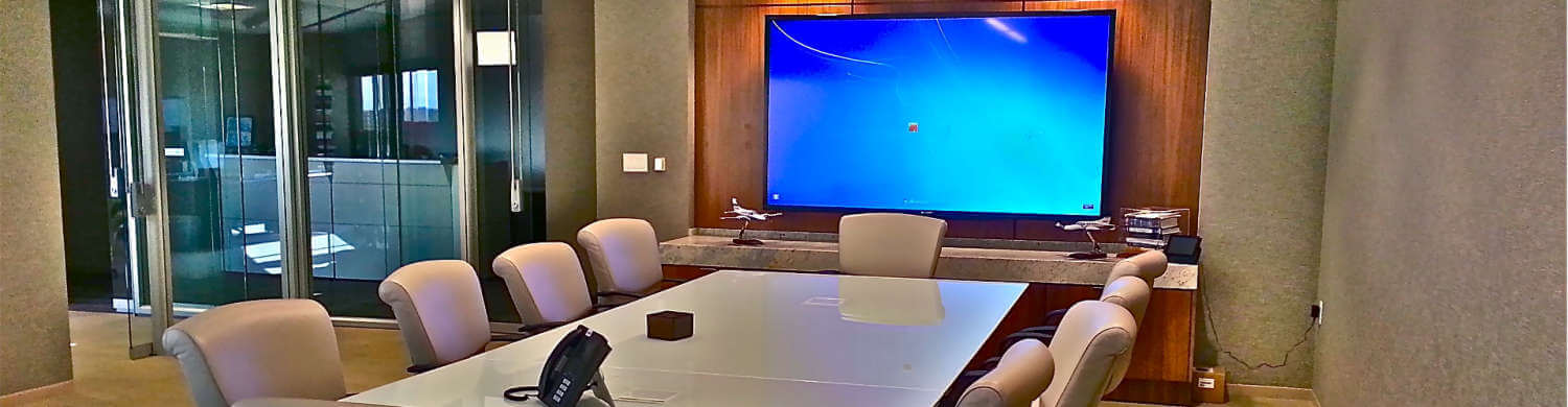 A Boardroom with an Interactive Panel